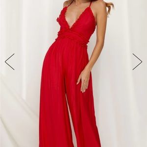 Hello Molly Khlu Jumpsuit Red